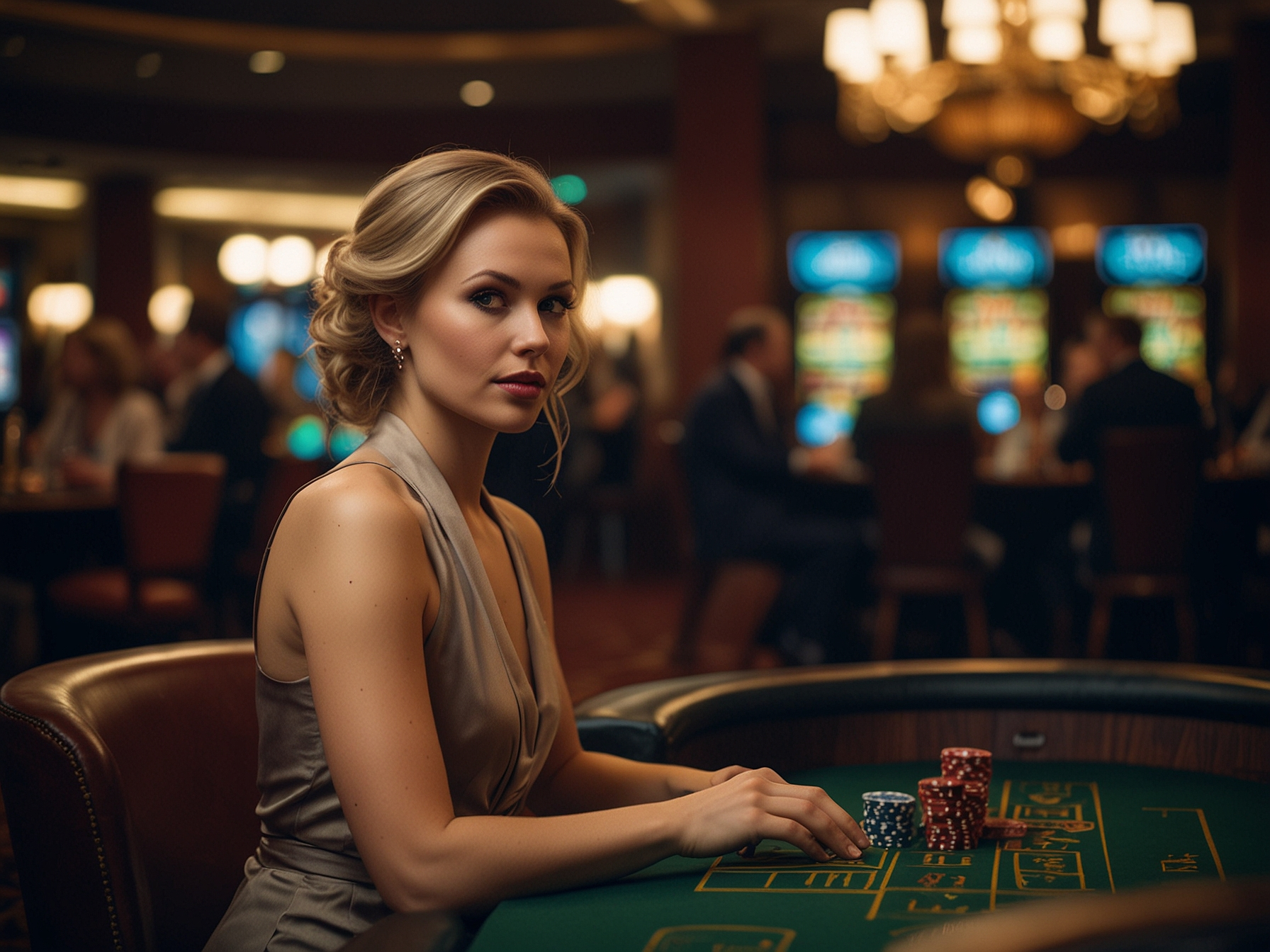 Guests enjoying the gaming floor at Kulosaaren