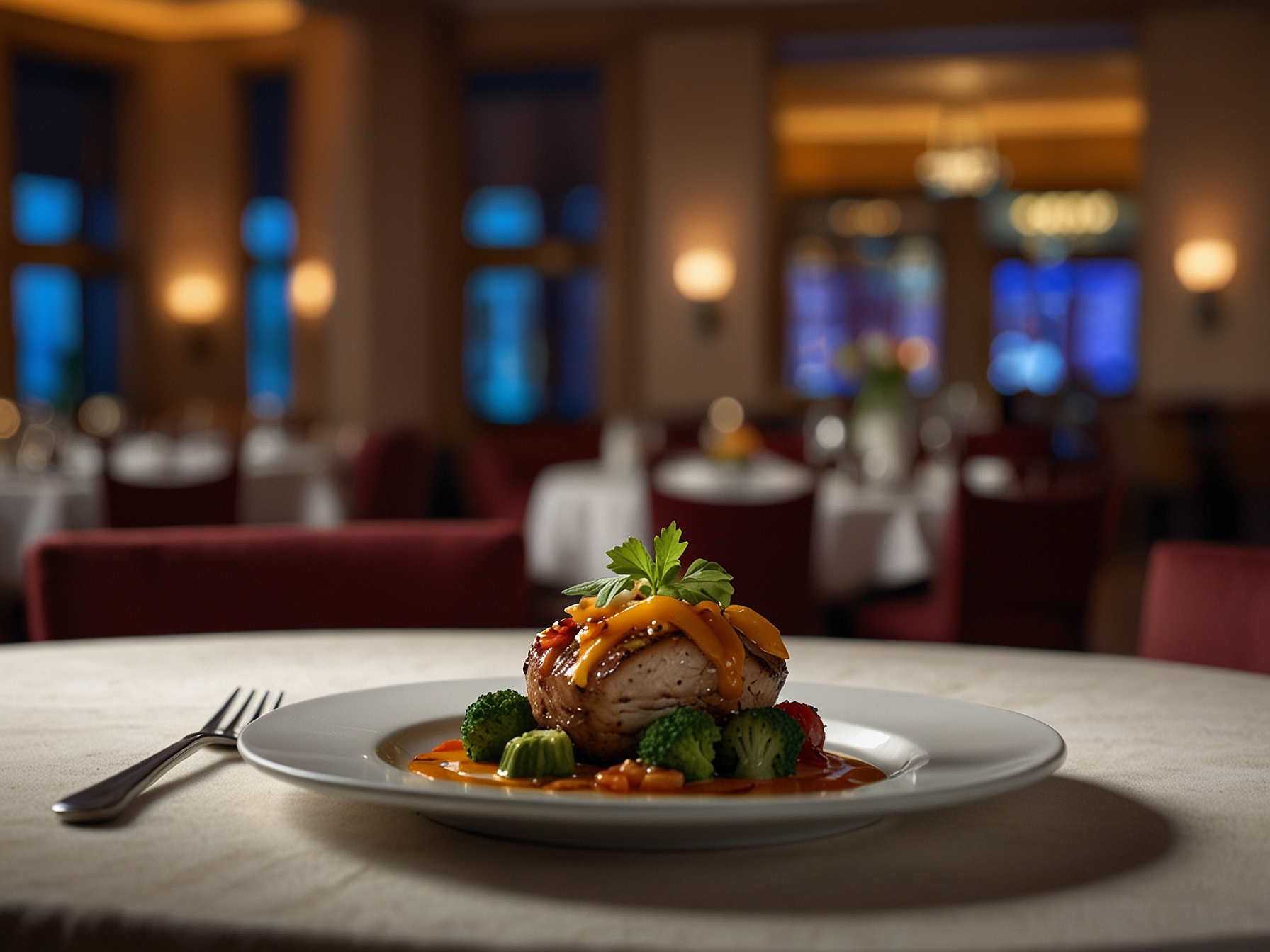 Plated gourmet entrée at Kulosaaren restaurant