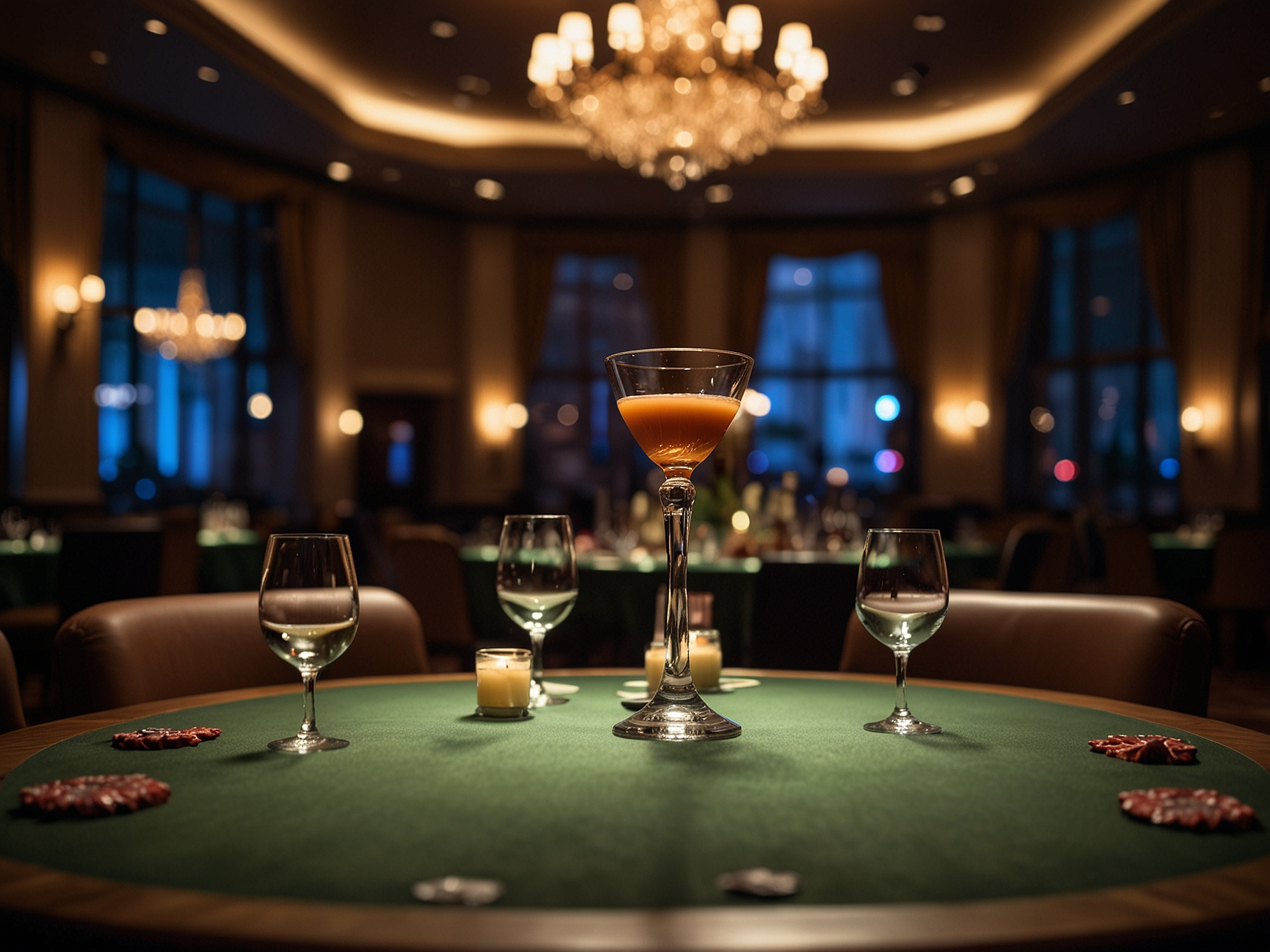 Customized event space with mood lighting